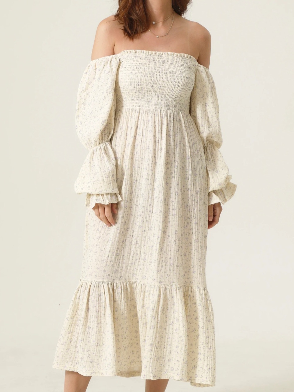 NOTHING FITS BUT Maternity Cotton Gauze Floral Yuki Dress